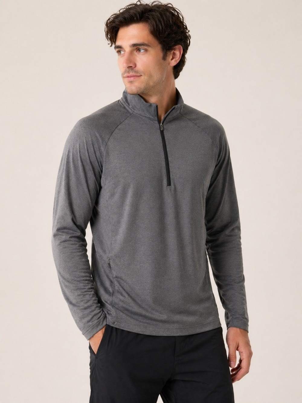 REI Co-op Quarter Zip Pullover Men’s Large Stretch Lightweight Athletic Hiking